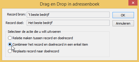 Combineren van dubbele records