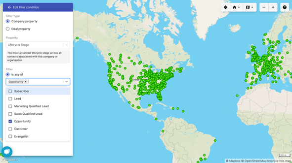 GeoMapper HubSpot relaties visualiseren