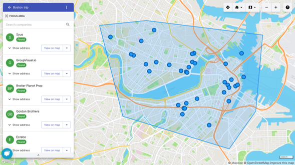 GeoMapper HubSpot schetsfunctie