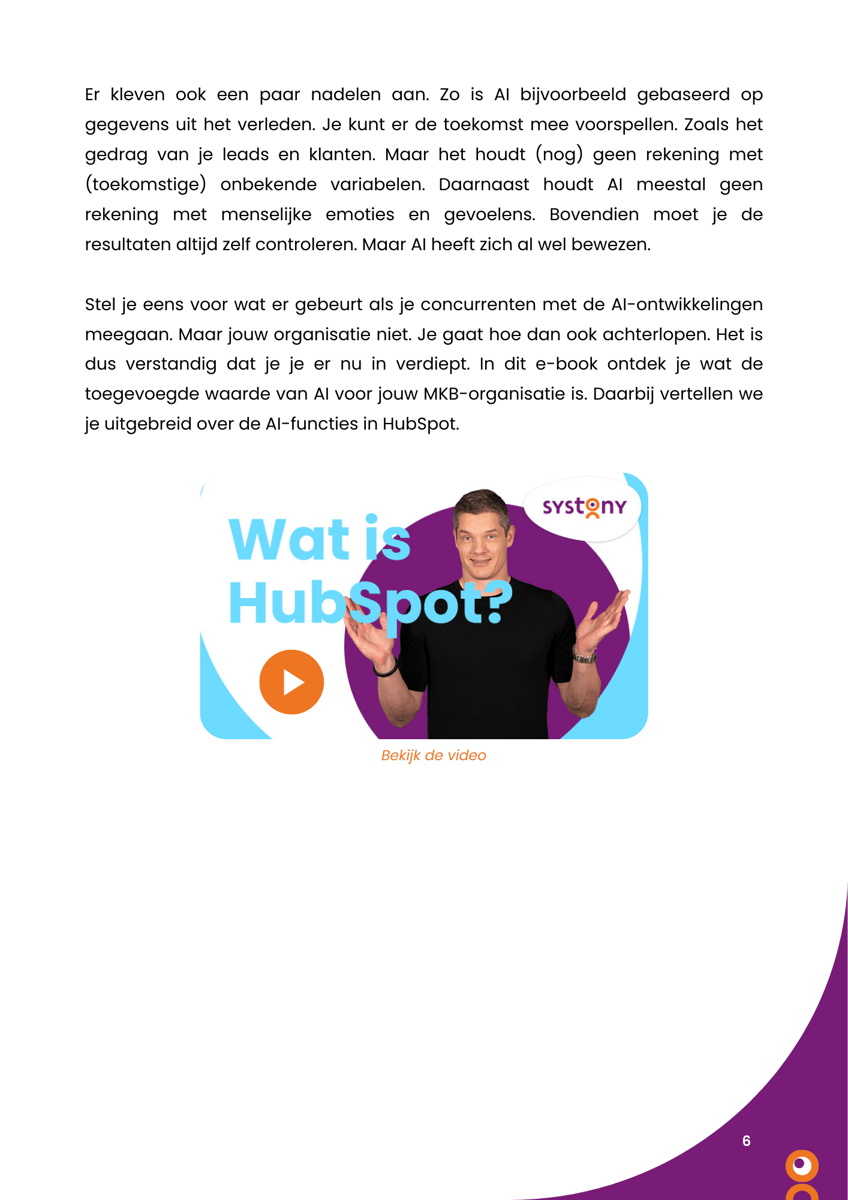 E-book Ontdek de kracht van AI in HubSpot | Systony