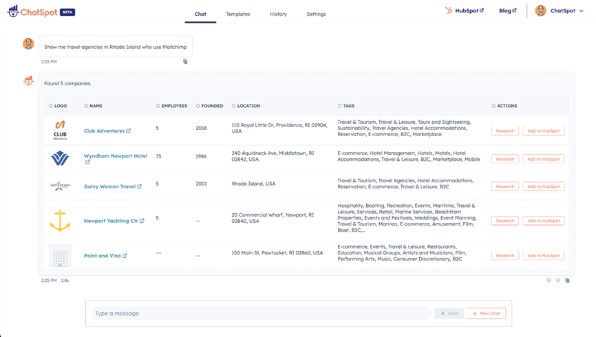 AI chatbot ChatSpot HubSpot prospects vinden