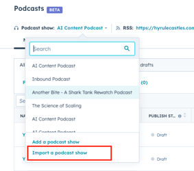 AI-aangedreven podcasts in HubSpot
