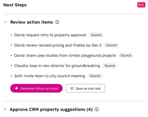 Aanbevolen vervolgstappen met Smart Deal Progression