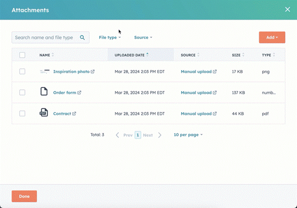Aangepaste bestandseigenschappen in HubSpot