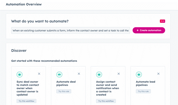 Automation Overview HubSpot