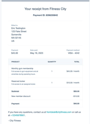 Betaalbevestiging voor abonnement in HubSpot