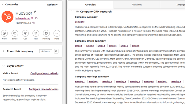 Company Research Agent van HubSpot