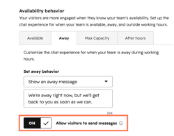 Configureer een chatbericht als je team afwezig is