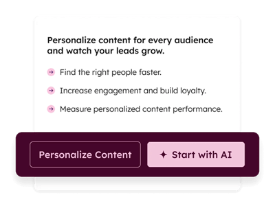 Content personaliseren met de AI-aangedreven Personalisatie Agent in Hubspot