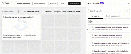 Custom rapportages in HubSpot