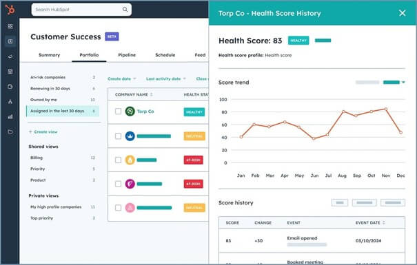 Customer Succes Workspace in HubSpot