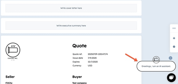 De Closing Agent van HubSpot in je offerte
