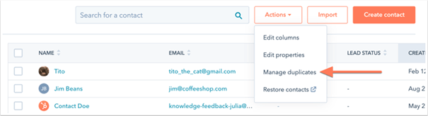 Dubbele contacten opschonen in HubSpot