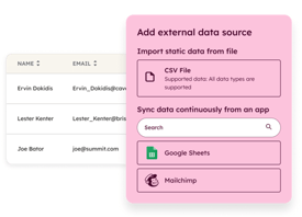 Externe bron toevoegen met HubSpot Data Studio
