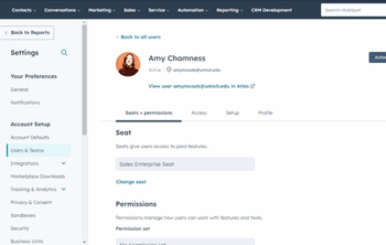 Gebruikersrechten in HubSpot