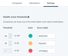 Gecategoriseerde gezondheidsscores in de Customer Success Workspace in HubSpot