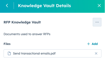 Geef de RFP Agent van HubSpot extra kennis