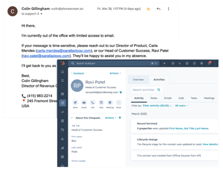 Gegevensverrijking vanuit e-mails in HubSpot