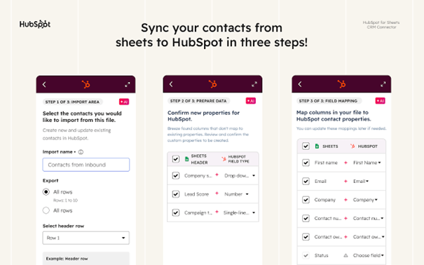 Google Sheets en HubSpot