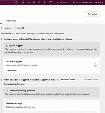 Handoff Agent van HubSpot