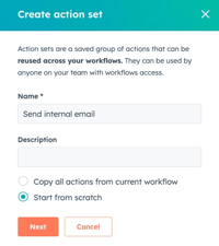 Herbruikbare actiesets in de workflows van HubSpot