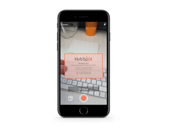 HubSpot Artificial Intelligence - visitekaartjes scanner met AI