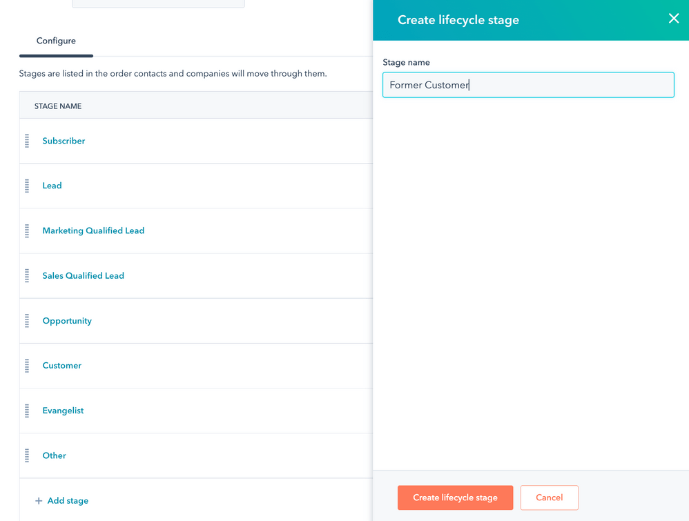 HubSpot Updates afbeelding lifecycle stages op maat