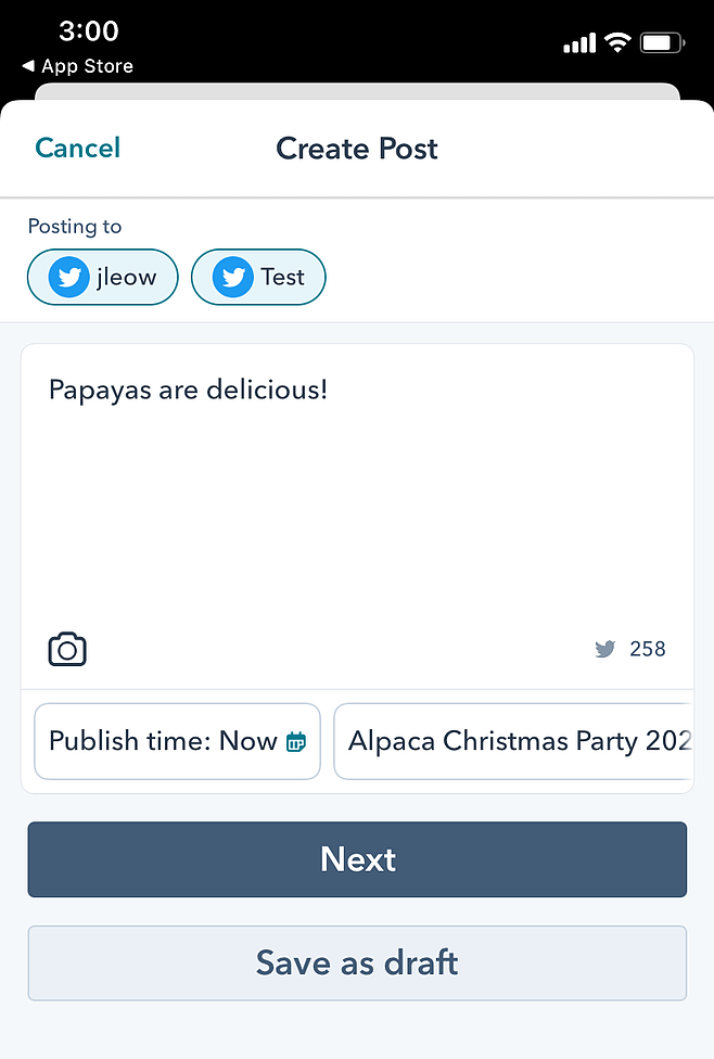 HubSpot Updates afbeelding social publishing op mobiele telefoon