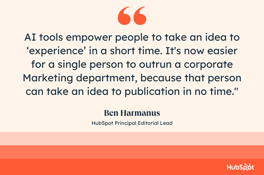 HubSpot quote content creatie met AI