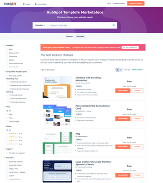 HubSpot updates juli 2023 - HubSpot Template Marketplace-1