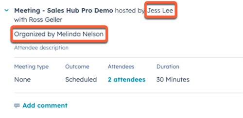 HubSpot updates juni 2023 - meetings inplannen namens iemand anders afspraken gepland