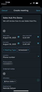 HubSpot updates september 2023 meeting inplannen namens iemand anders mobiel