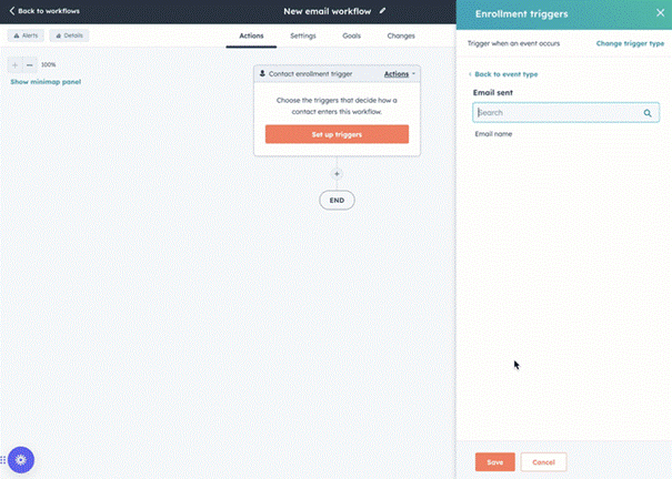 HubSpot workflows met gebeurtenissen activeren