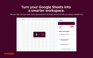 HubSpot-extensie voor Google Sheets