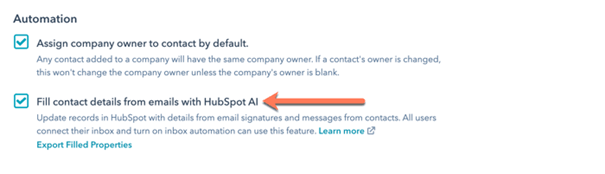 Inbox Automation met HubSpot AI