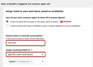 Klantgegevens ovedragen met de Handoff Agent van HubSpot