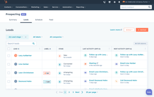 Lead Management met prospectie werkruimte om de leads in je verkooptrechter optimaal te managen