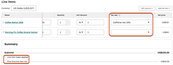 Line items in HubSpot voor je facturen en offertes