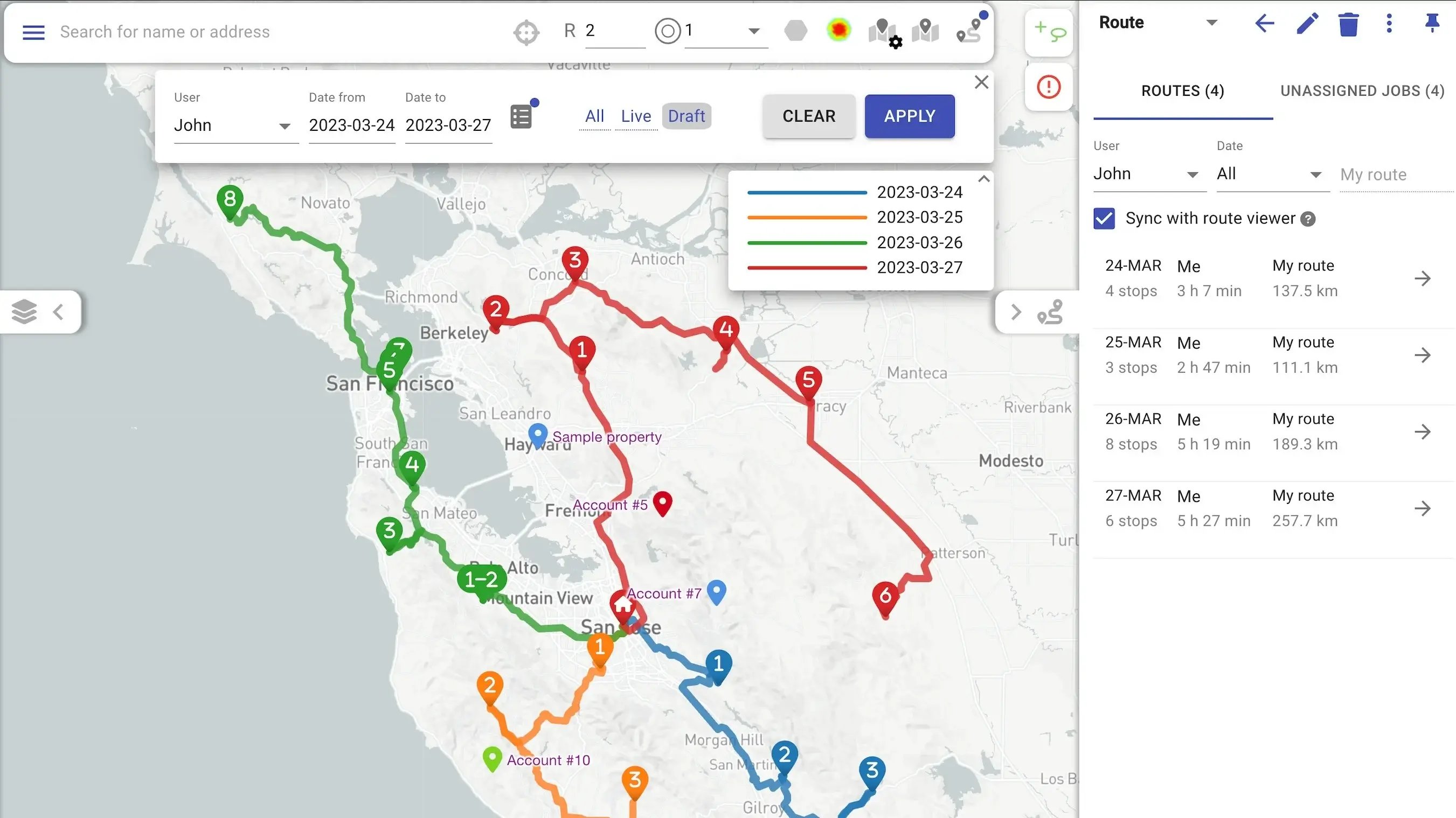 Mapsly routes plannen