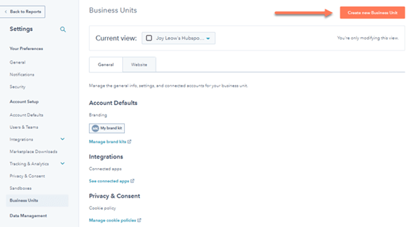 Meerdere merken beheren met de business add-on in HubSpot