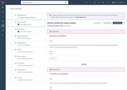 Prospecting Agent in HubSpot