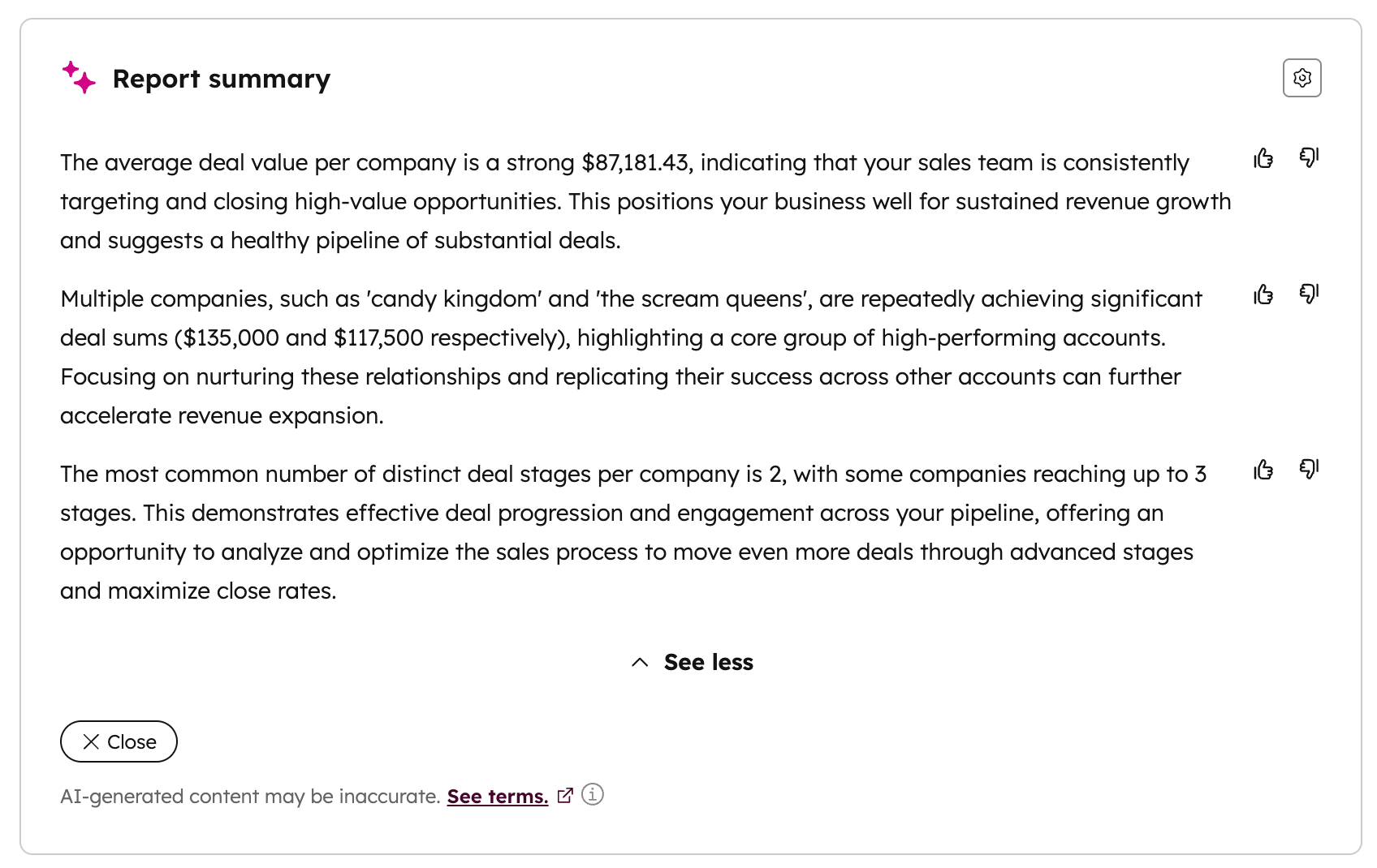 Rapportage samenvatting met HubSpot AI (1)