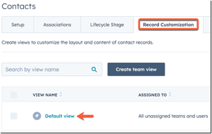 Record Customization in HubSpot met record cards en tabbladen
