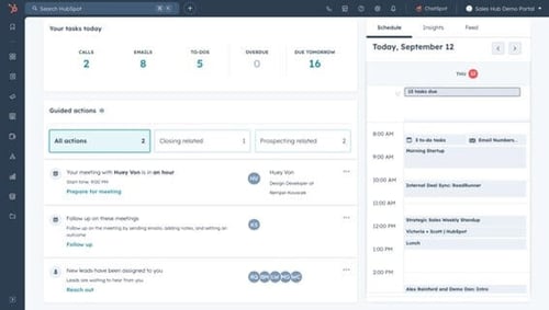 Sales Workspace in HubSpot
