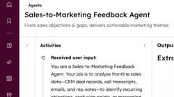 Sales-to-Marketing Feedback Agent van HubSpot