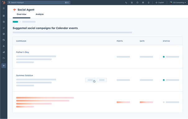 Social Media Agent Hubspot