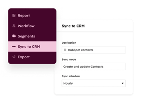 Sync to CRM met HubSpot Data Studio