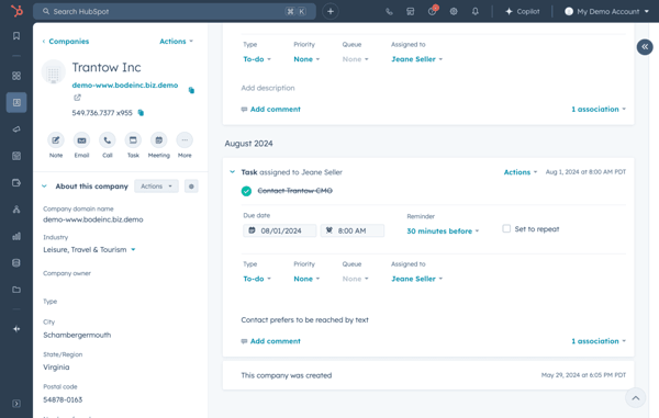 Taakbeheer in HubSpot