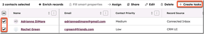 Taken aanmaken in HubSpot