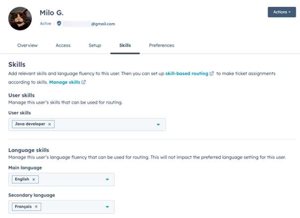 Ticketroutering op basis van vaardigheden in de HubSpot Service Hub